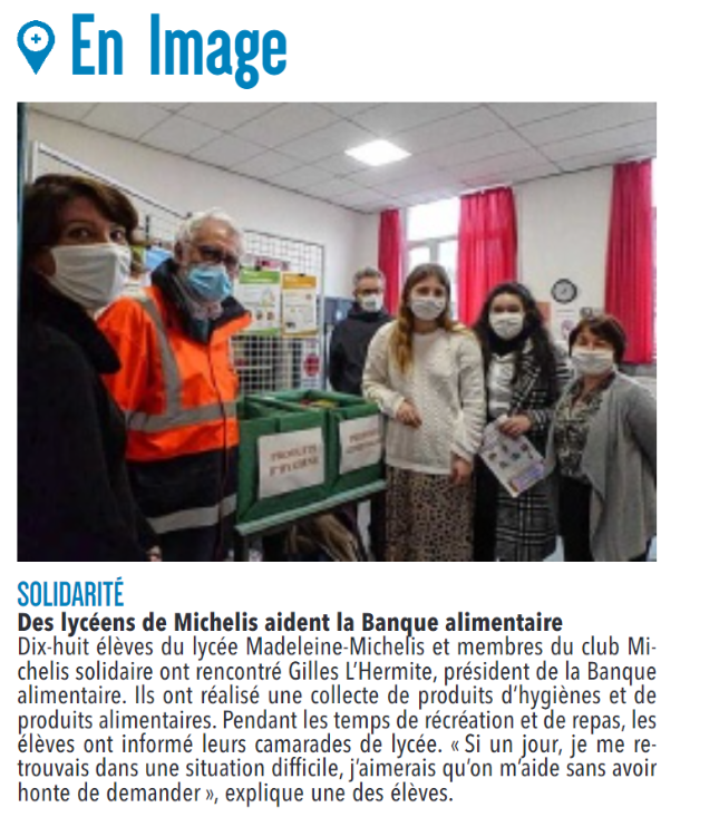 Des lycéens aident la Banque Alimentaire ! 